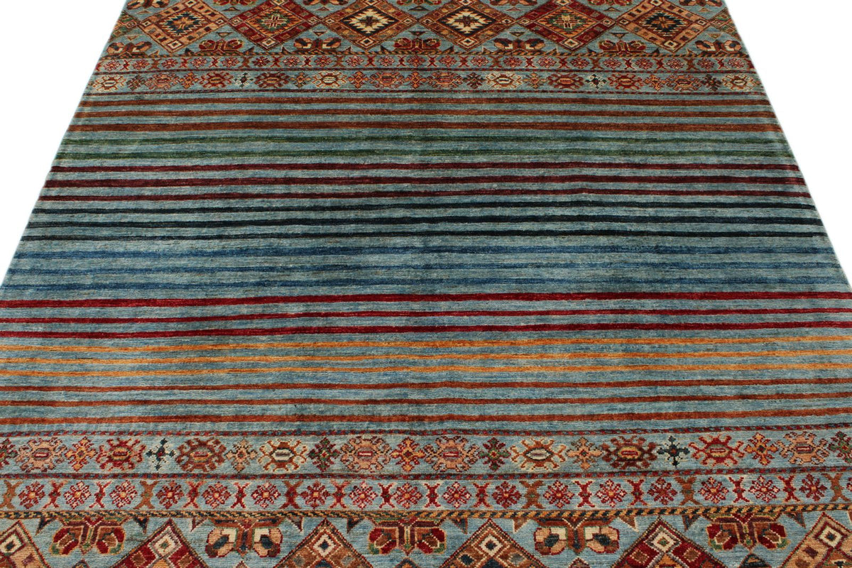 6x8 Multicolor Tribal Rug