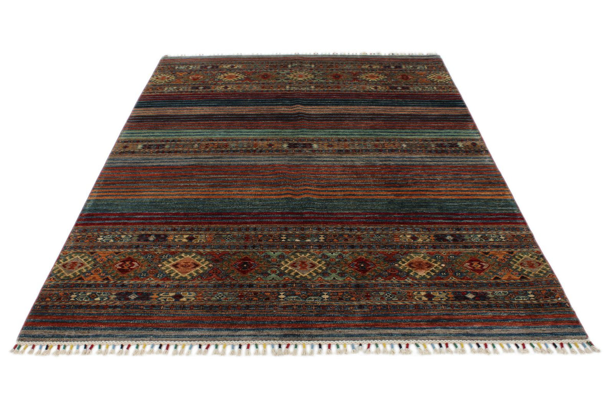 6x8 Multicolor Tribal Rug