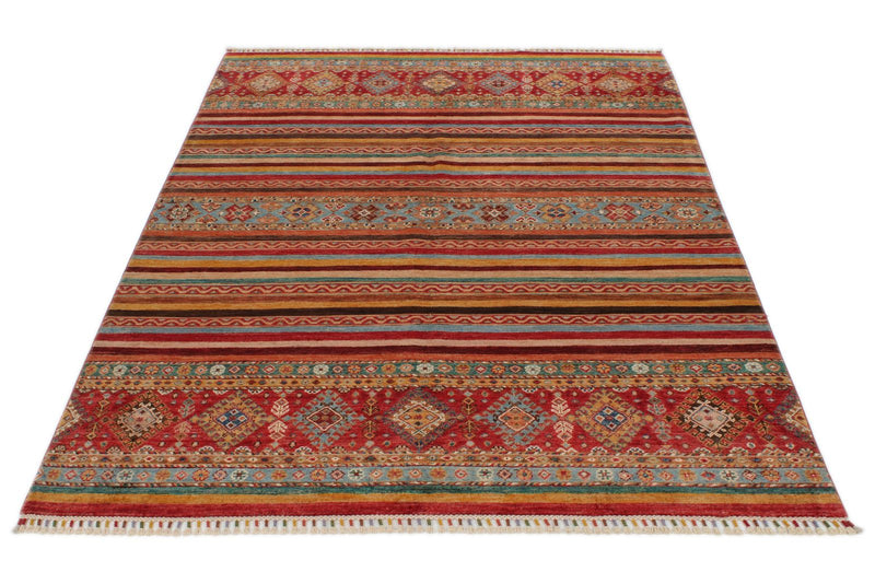 5x7 Multicolor Tribal Rug