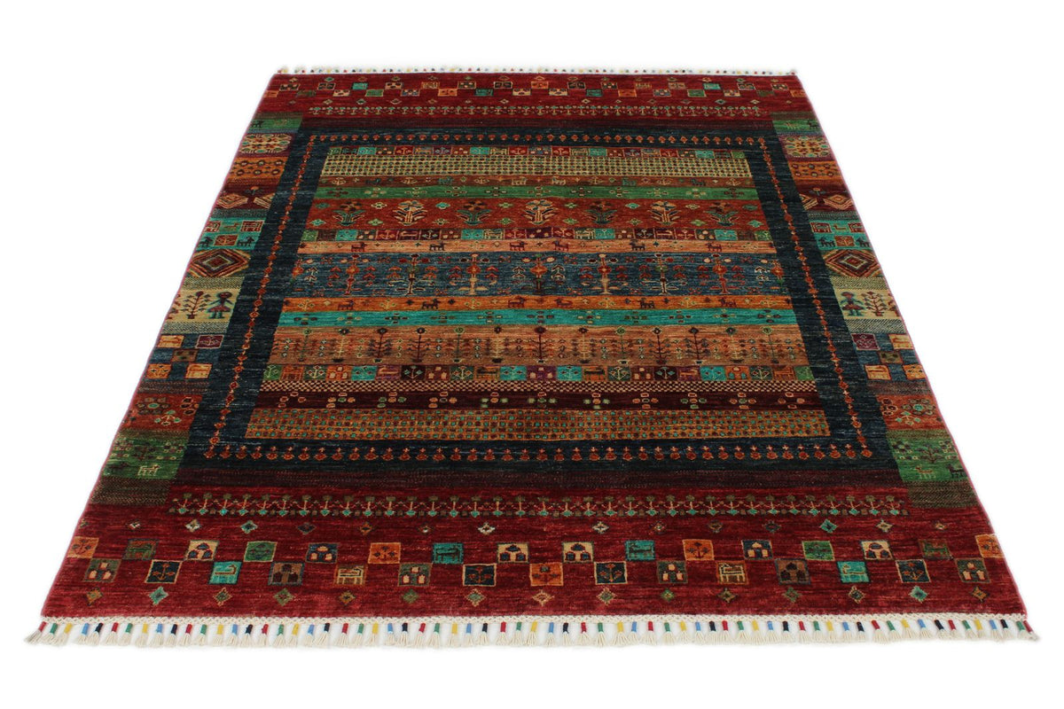 5x7 Multicolor Anatolian Traditional Rug