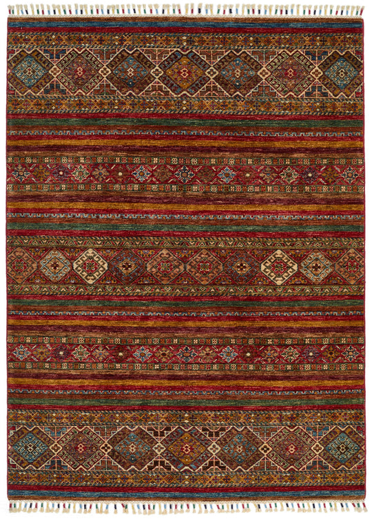 5x7 Multicolor Tribal Rug