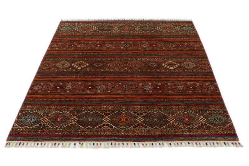 5x7 Multicolor Tribal Rug