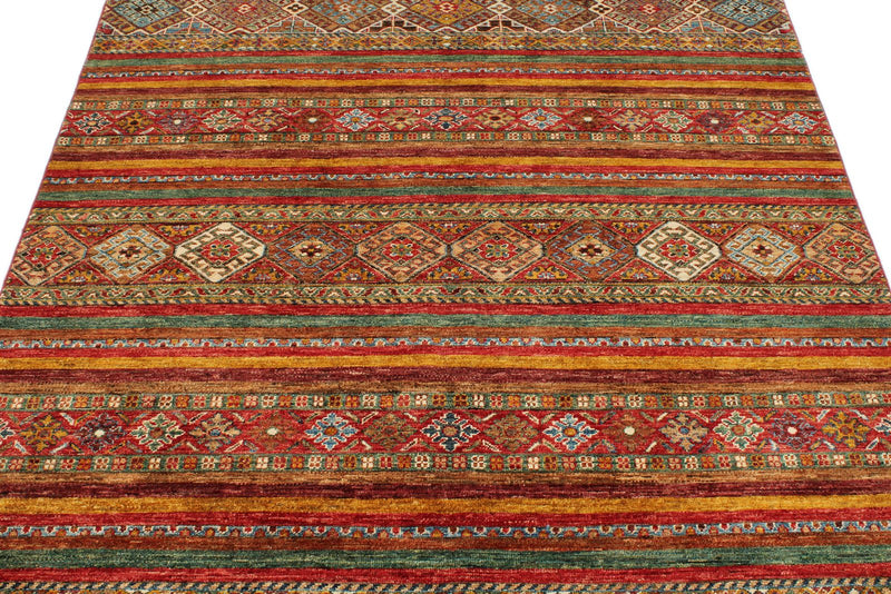5x7 Multicolor Tribal Rug