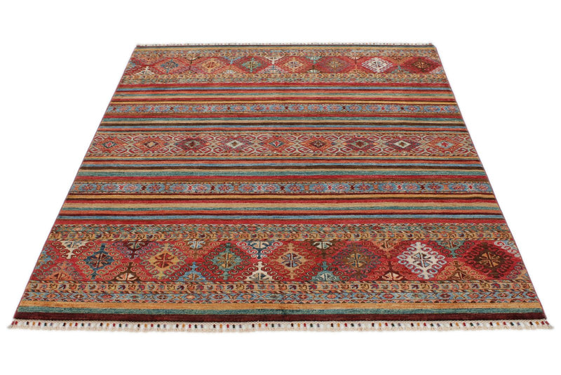 5x7 Multicolor Tribal Rug