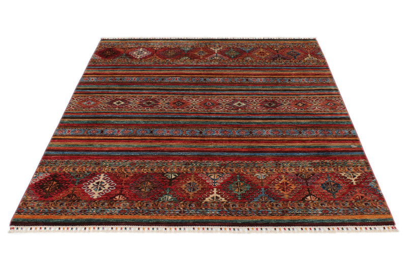 5x7 Multicolor Tribal Rug