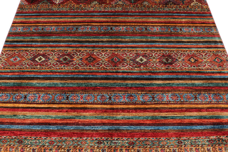 5x7 Multicolor Tribal Rug