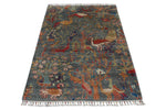 3x5 Gray and Multicolor Anatolian Traditional Rug