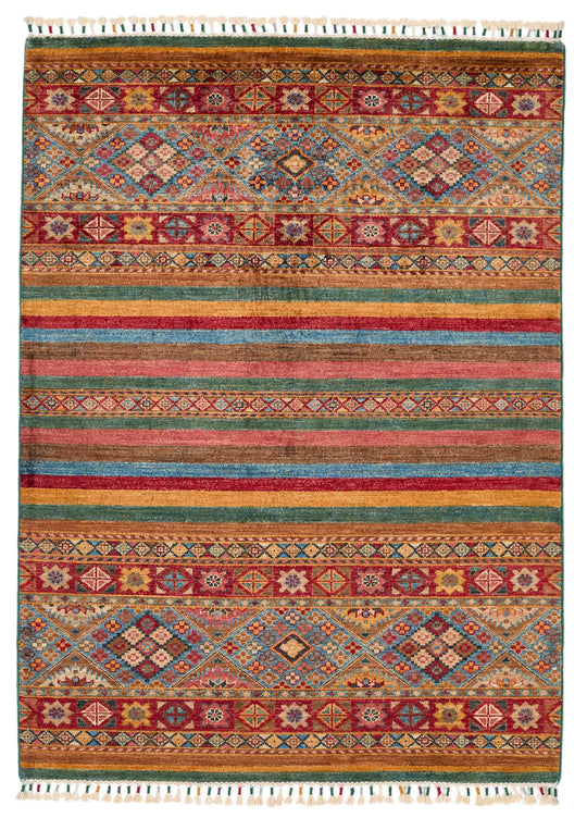 3x5 Red and Multicolor Tribal Rug