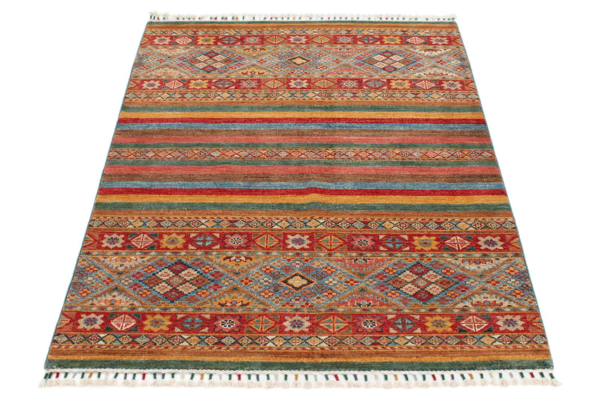 3x5 Red and Multicolor Tribal Rug