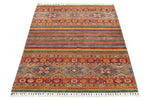 3x5 Red and Multicolor Tribal Rug