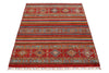 3x5 Red and Multicolor Tribal Rug
