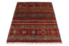 3x5 Red and Multicolor Tribal Rug