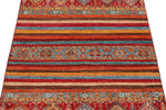 3x5 Red and Multicolor Tribal Rug