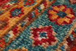 3x5 Red and Multicolor Tribal Rug