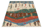 4x5 Beige and Multicolor Anatolian Traditional Rug