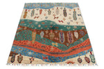 3x5 Beige and Multicolor Anatolian Traditional Rug