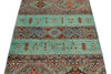 3x5 Turquoıse and Multicolor Tribal Rug