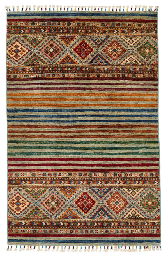 3x5 Multicolor Tribal Rug