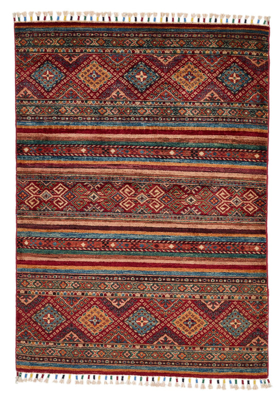 3x5 Brown and Multicolor Tribal Rug
