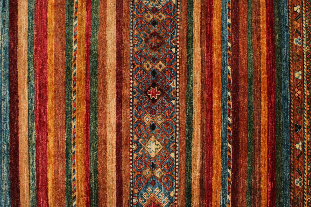 3x6 Brown and Multicolor Tribal Rug