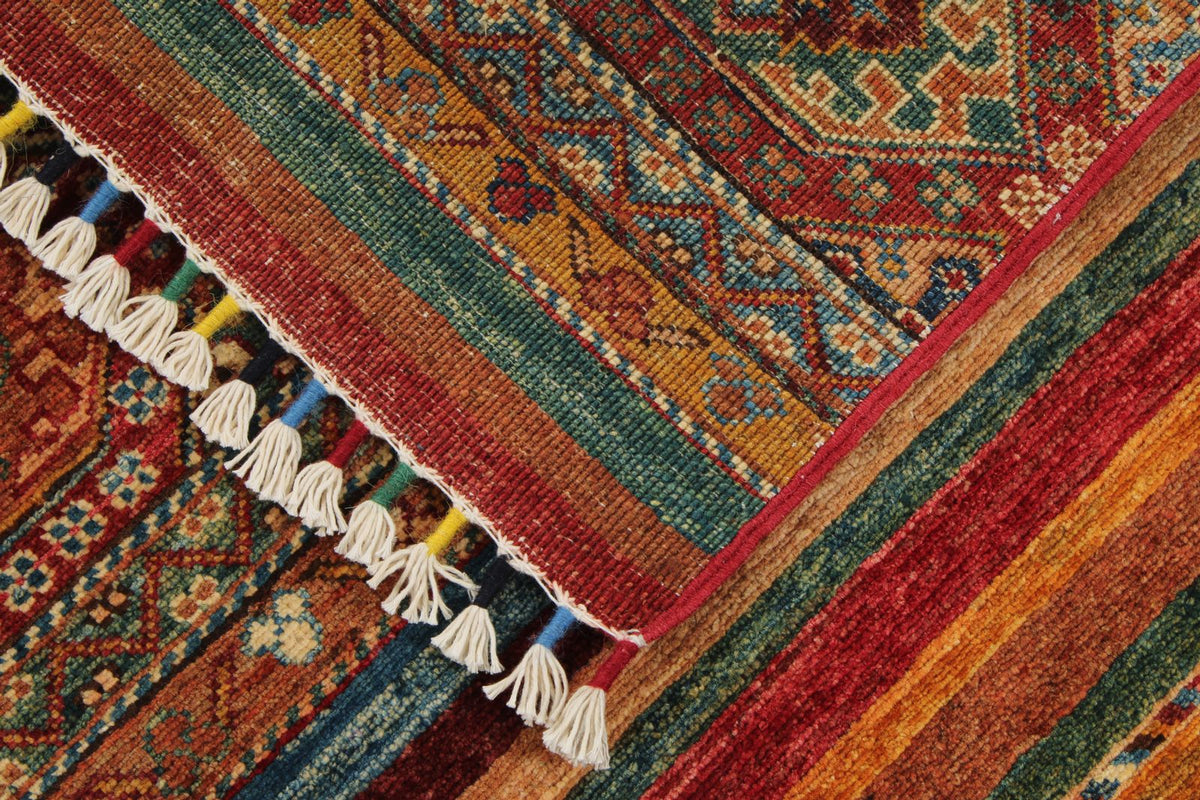 3x6 Brown and Multicolor Tribal Rug