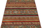 3x5 Brown and Multicolor Tribal Rug