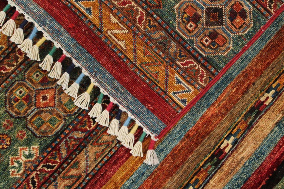 3x5 Brown and Multicolor Tribal Rug