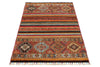 3x5 Brown and Multicolor Tribal Rug