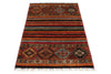 3x5 Brown and Multicolor Tribal Rug