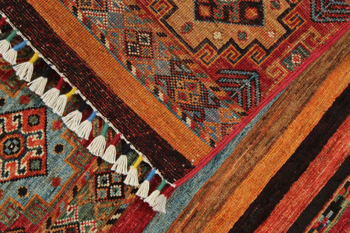 3x5 Brown and Multicolor Tribal Rug