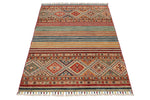3x5 Brown and Multicolor Tribal Rug