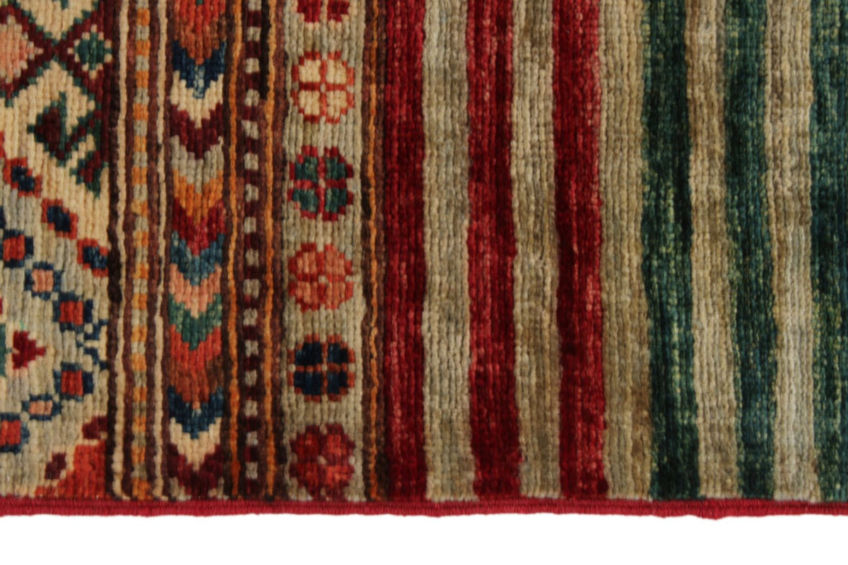 3x5 Brown and Multicolor Tribal Rug