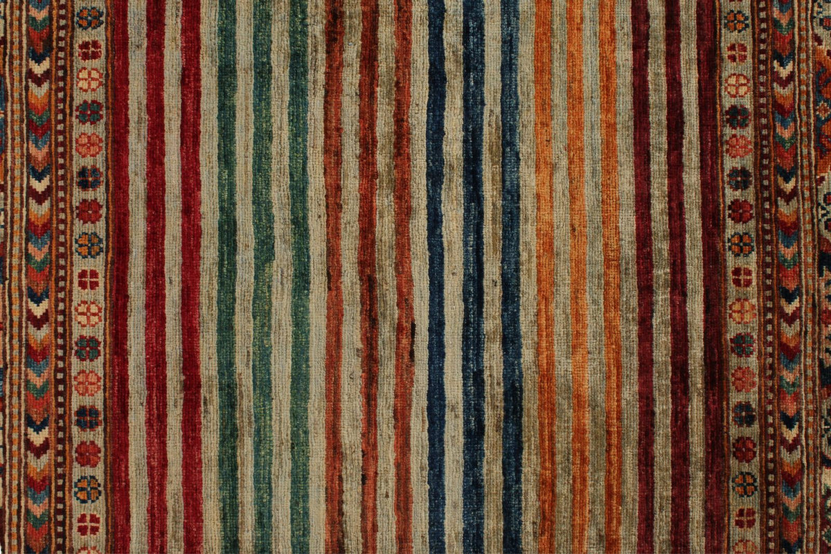 3x5 Brown and Multicolor Tribal Rug