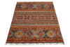 3x5 Brown and Multicolor Tribal Rug