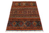3x5 Brown and Multicolor Tribal Rug