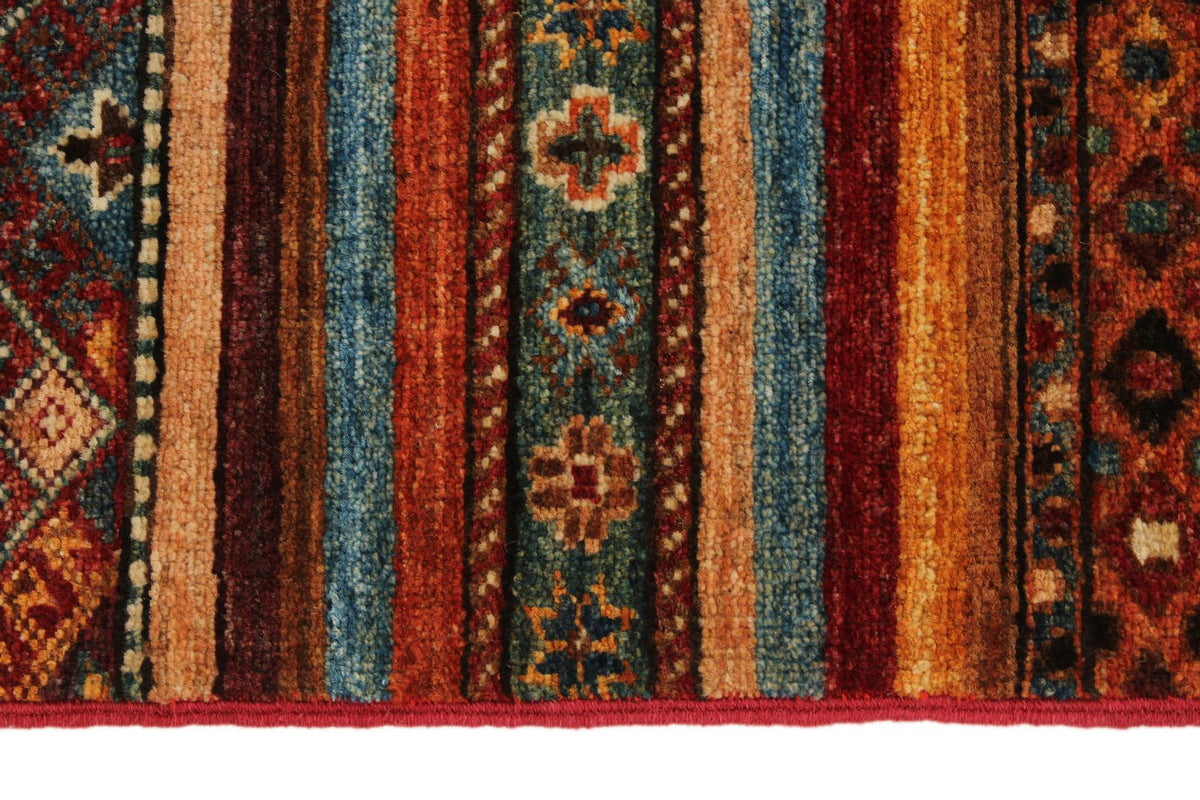3x5 Brown and Multicolor Tribal Rug
