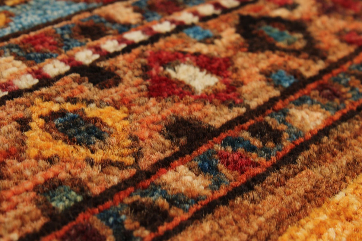 3x5 Brown and Multicolor Tribal Rug