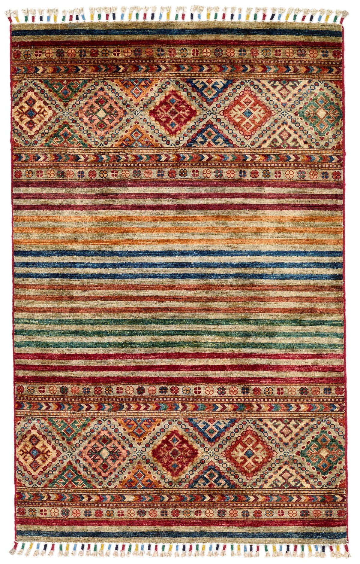 3x5 Multicolor Tribal Rug