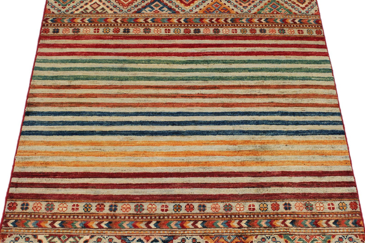 3x5 Multicolor Tribal Rug