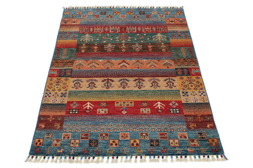 3x5 Brown and Multicolor Anatolian Traditional Rug