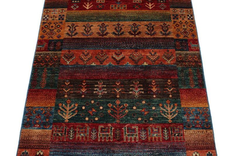 3x5 Brown and Multicolor Anatolian Traditional Rug