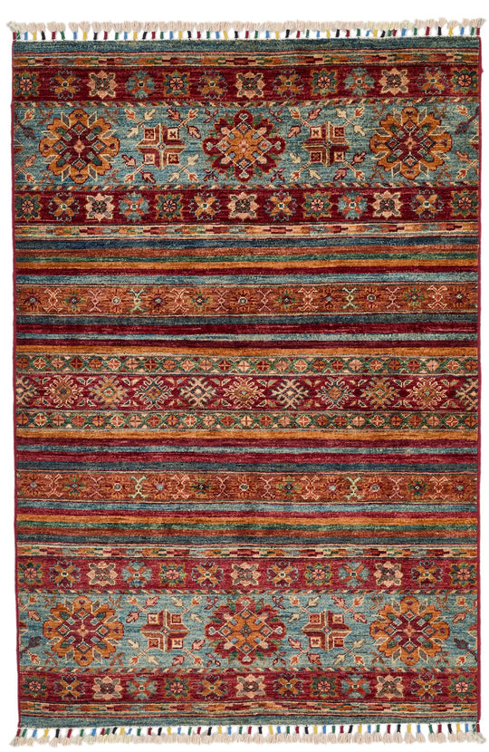3x5 Brown and Multicolor Tribal Rug