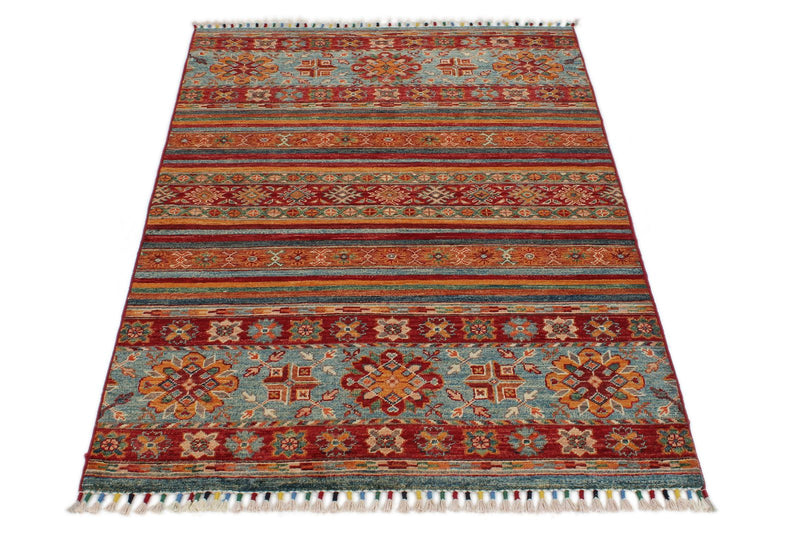 3x5 Brown and Multicolor Tribal Rug