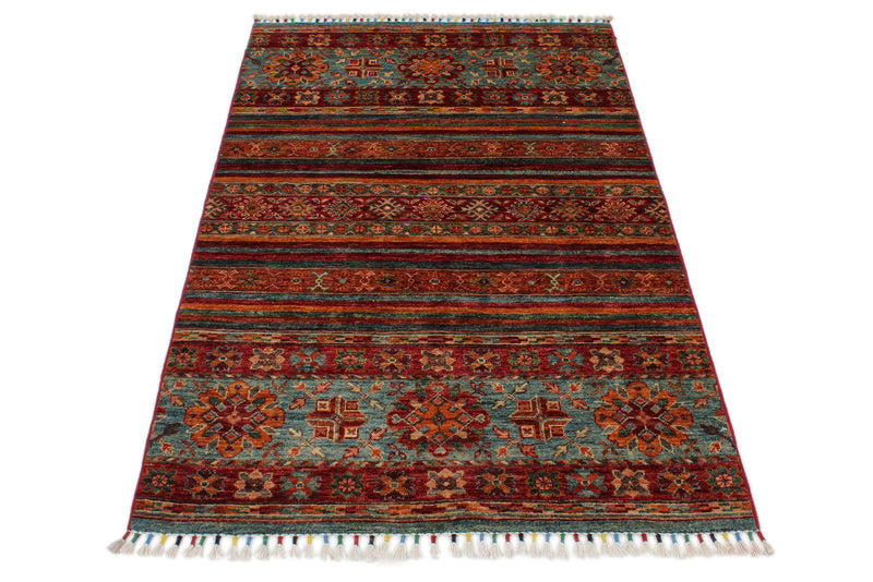 3x5 Brown and Multicolor Tribal Rug