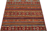 3x5 Brown and Multicolor Tribal Rug