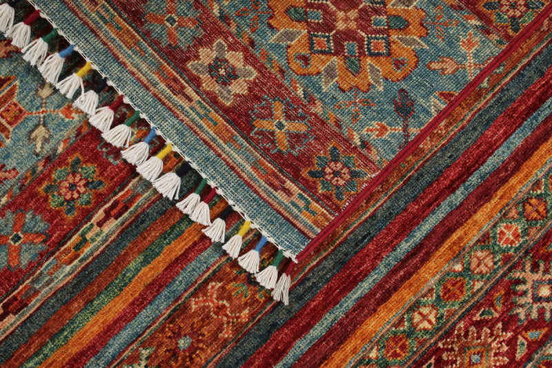 3x5 Brown and Multicolor Tribal Rug
