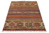 3x5 Brown and Multicolor Tribal Rug