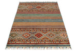3x5 Brown and Multicolor Tribal Rug