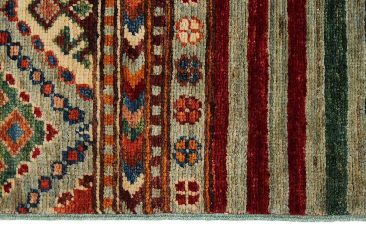 3x5 Brown and Multicolor Tribal Rug