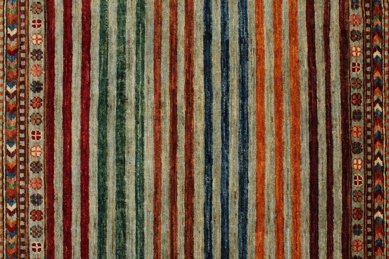 3x5 Brown and Multicolor Tribal Rug